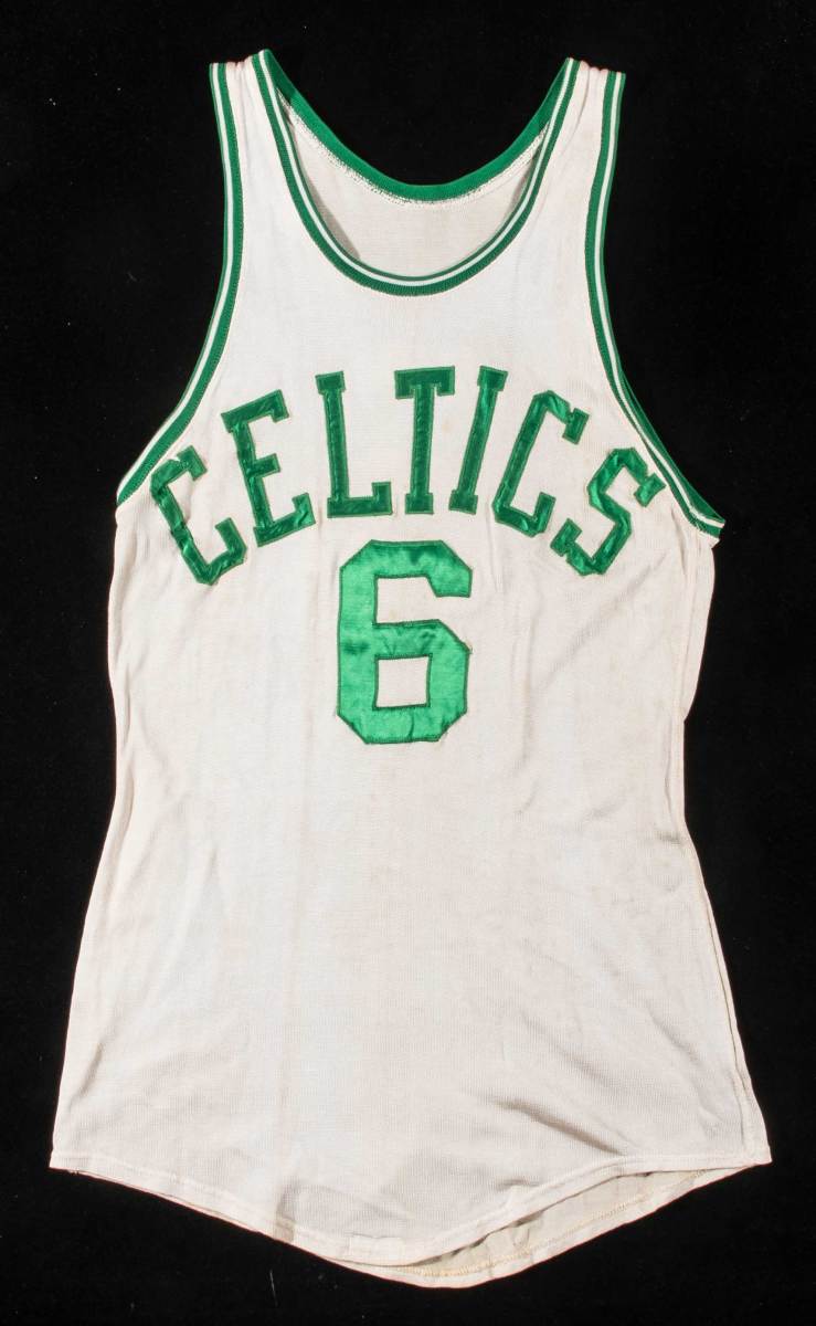 1958 game-used Bill Russell Boston Celtics jersey.