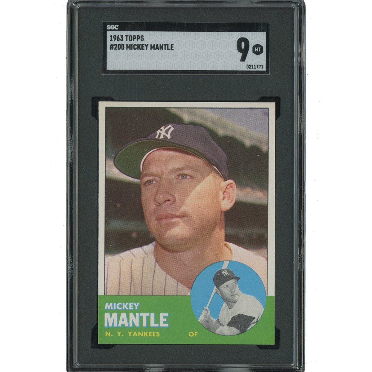 1963 Topps Mickey Mantle card.