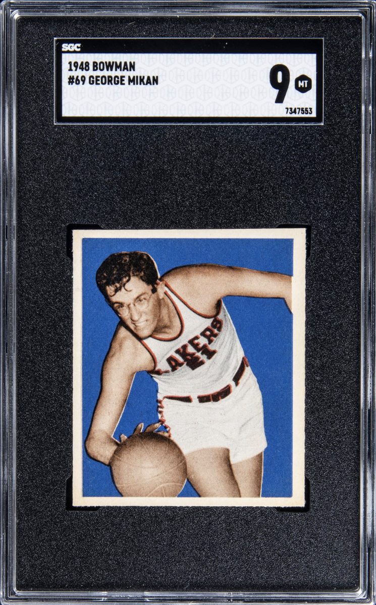 1948 Bowman #69 George Mikan Rookie Card RC SGC Authentic Centered