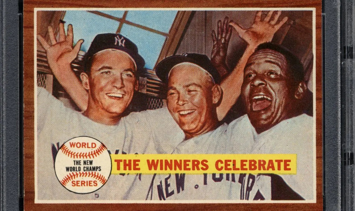 1960 Topps 1959 World Series Summary The Champs Celebrate #391 CSG 4.5 popular Vg/Ex+