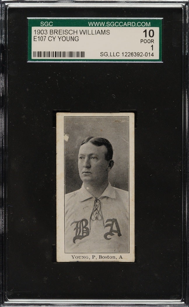 1903 E107 Breisch-Williams Cy Young card. 
