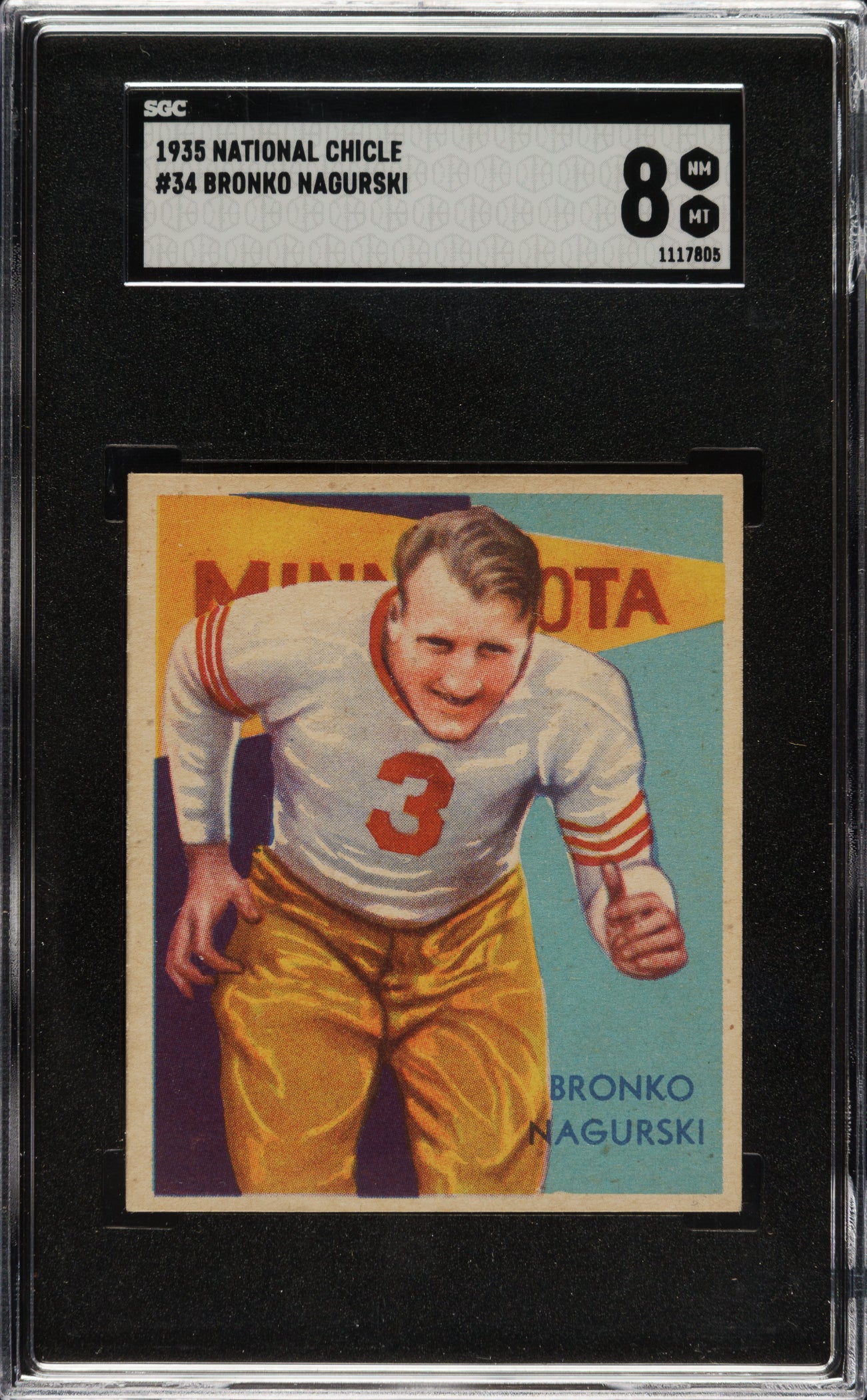 1935 National Chicle Bronko Nagurski card. 