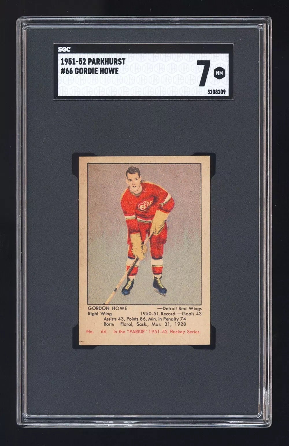 1951-52 Parkhurst Gordie Howe card. 