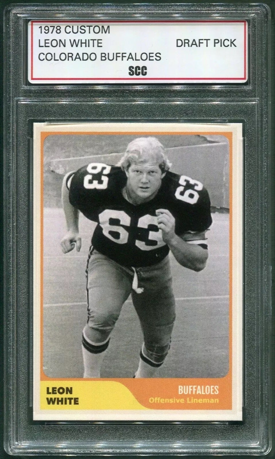 1978 Custom Leon White Colorado Buffaloes card. 
