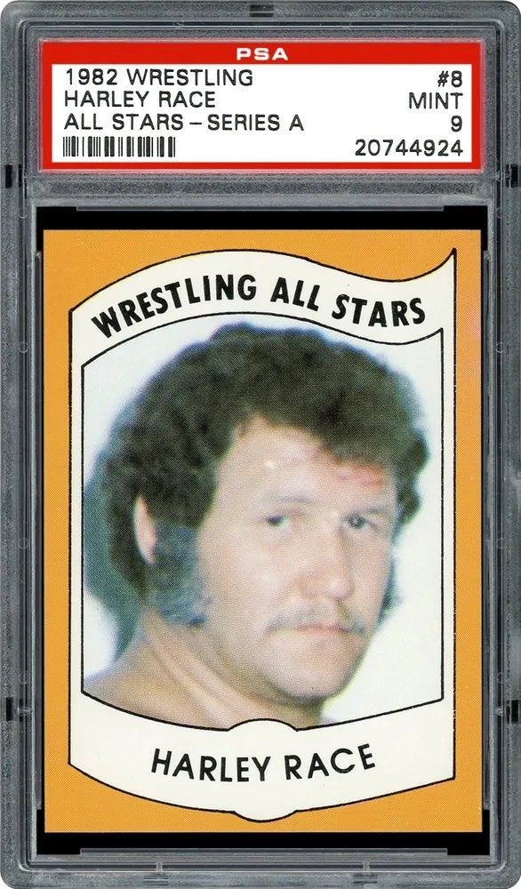 1982 Wrestling All Stars Series A Harley Race card. 