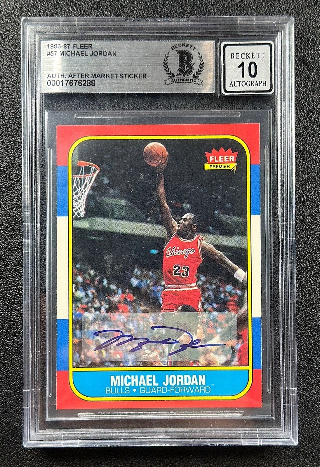 1986-87 Fleer Michael Jordan Rookie card. 
