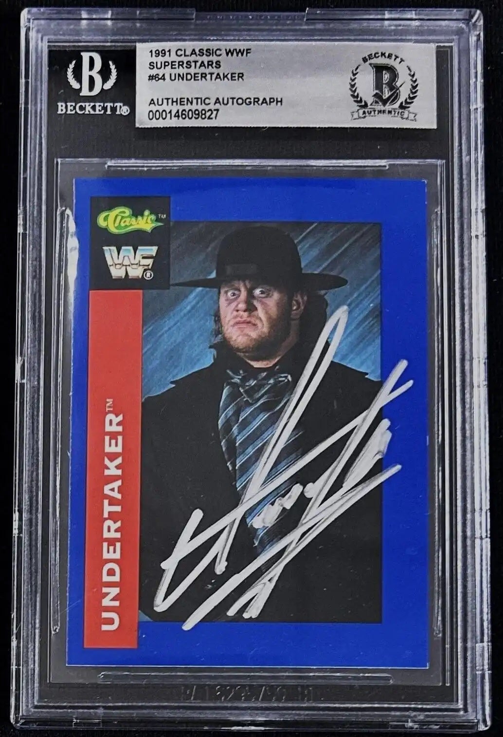 1991 Classic WWF Superstars #64 Undertaker card. 