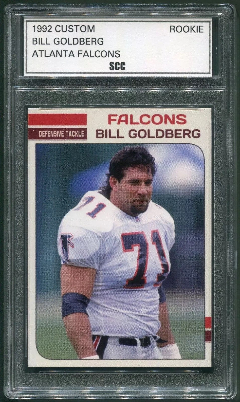 1992 Custom Bill Goldberg Atlanta Falcons card. 
