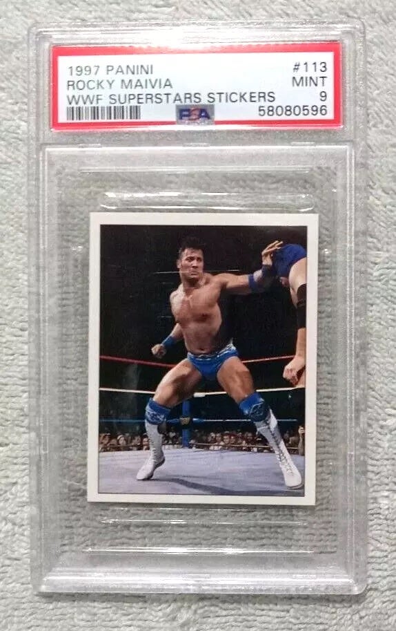 1997 Panini Rocky Maivia WWF Superstars Stickers. 