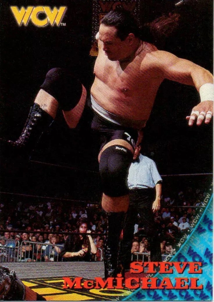 1998 WCW Steve “Mongo” McMichael card. 