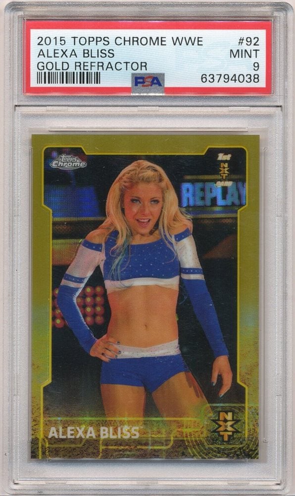 2015 Topps Chrome WWE Alexa Bliss Gold Refractor. 