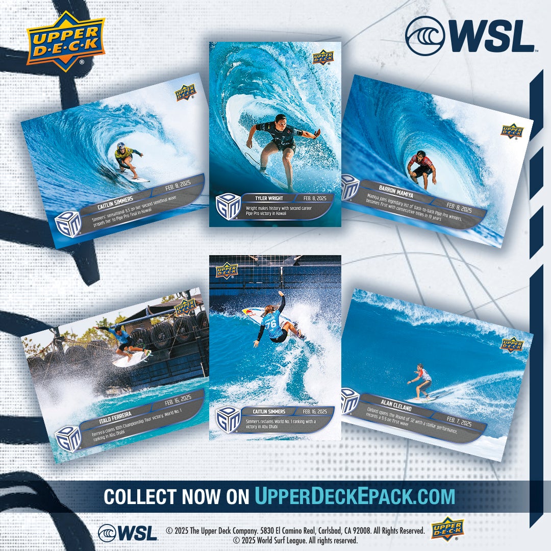 Upper Deck World Surf League cards. 