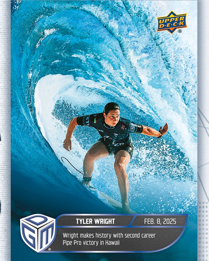 Upper Deck World Surf League Tyler Wright card. 