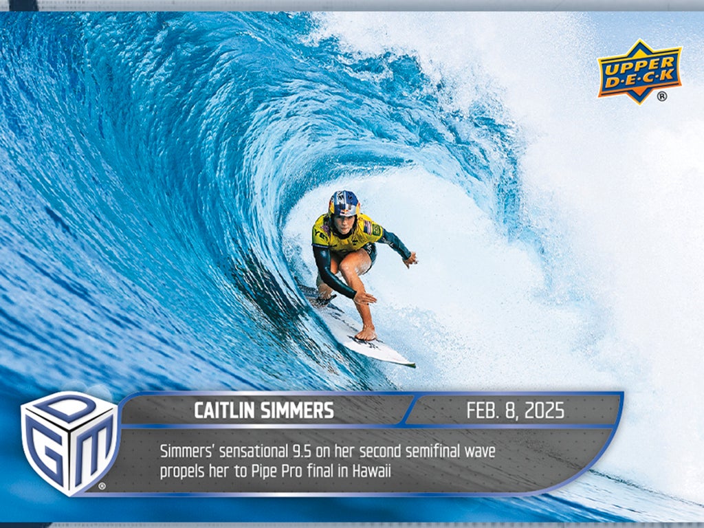 Upper Deck World Surf League Caitlin Simmers card. 