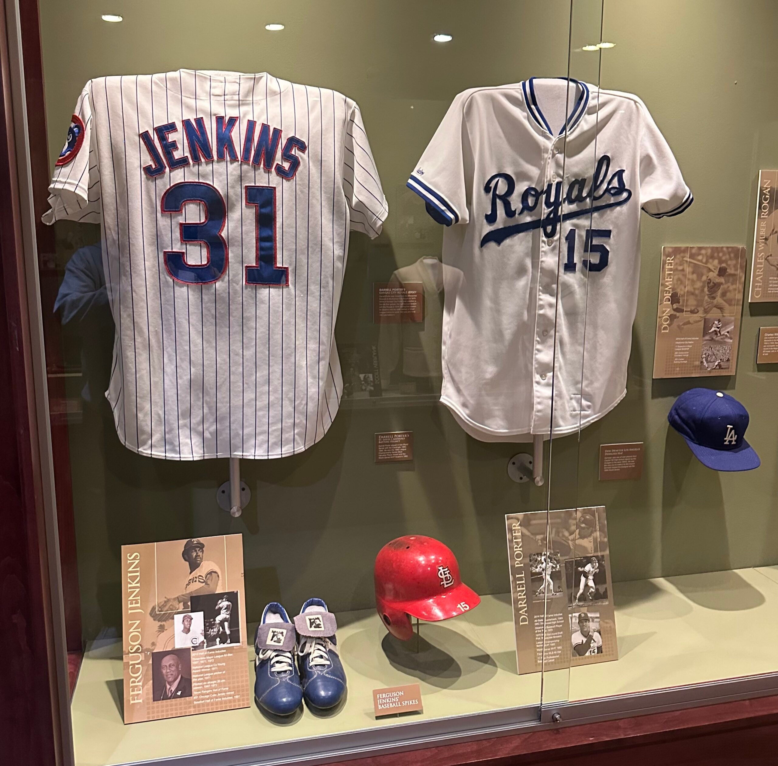 Fergie Jenkins exhibit at Oklahoma Sports Hall of Fame. 