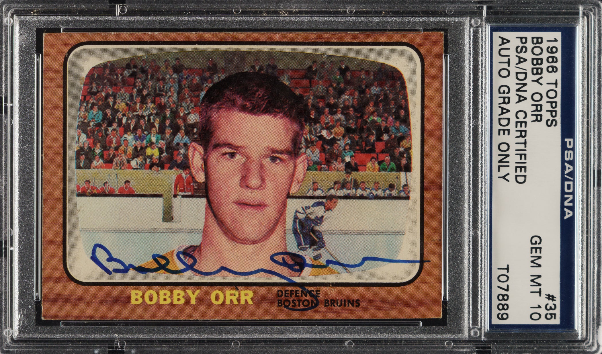 1966-67 Topps Test USA Hockey #35 Bobby Orr Rookie card. 
