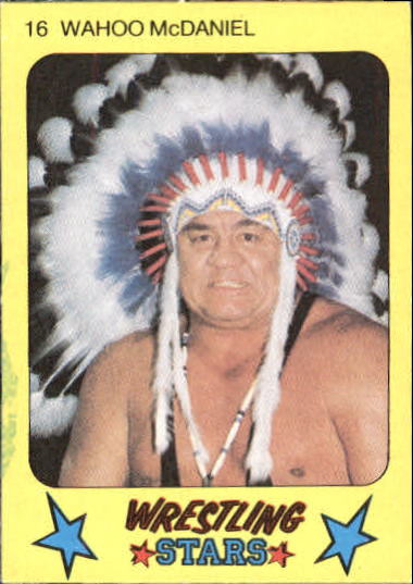 Wahoo McDaniel Wrestling Stars card. 