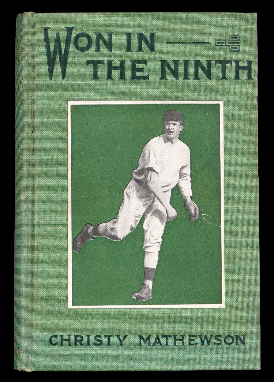 1910 Christy Mathewson Won In The Ninth signed presentation hardcover first edition book. 