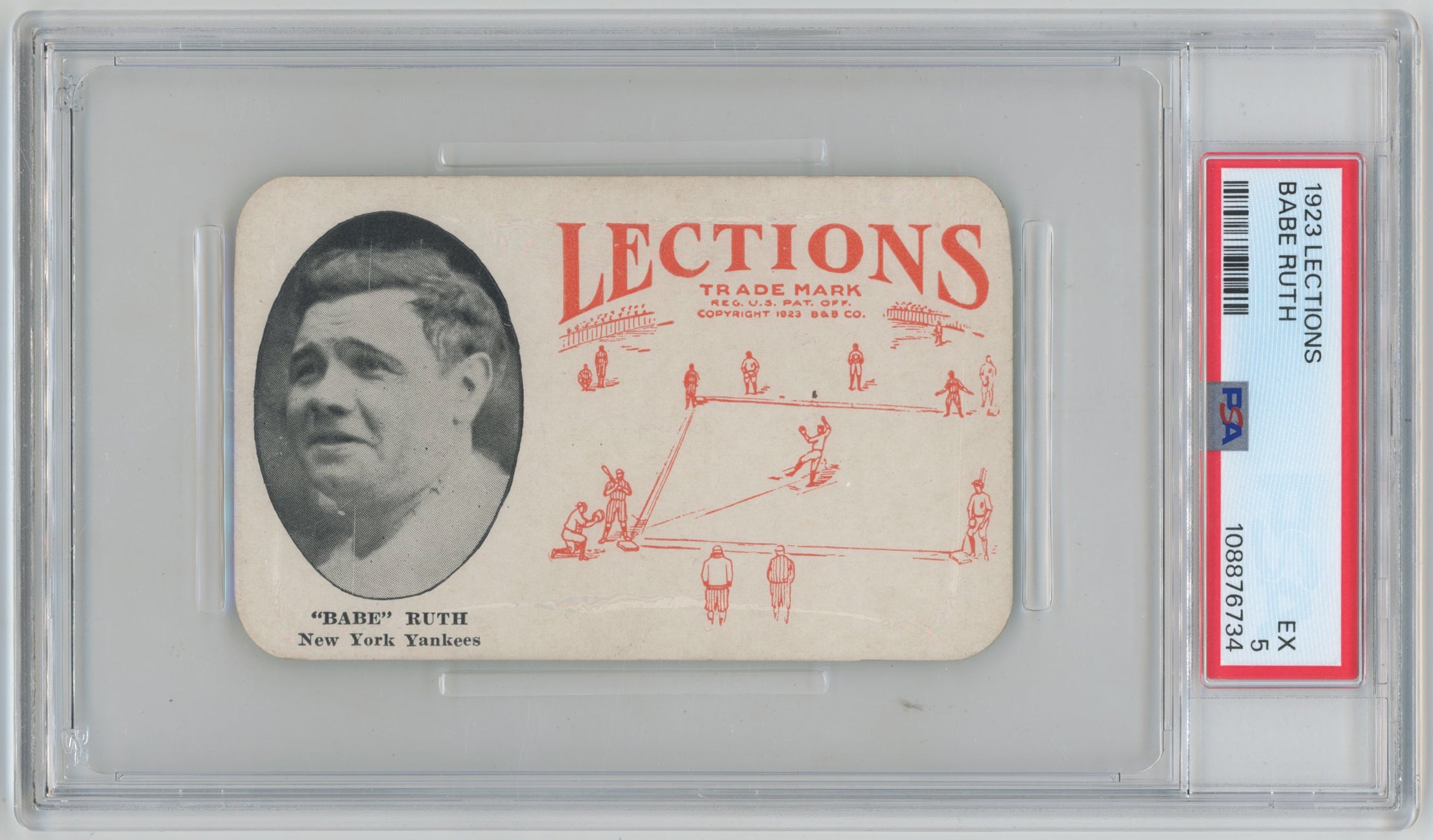 1923 Lecton's Babe Ruth card. 