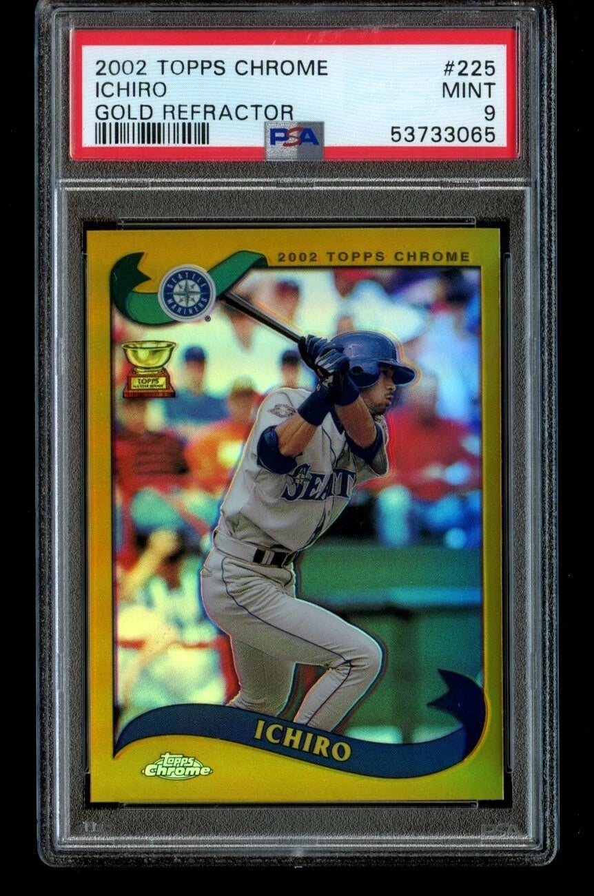 2002 Topps Chrome Ichiro Gold Refractor. 