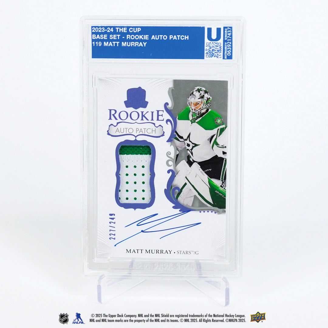 2023-24 Upper Deck The Cup Matt Murray Rookie Auto Patch card. 