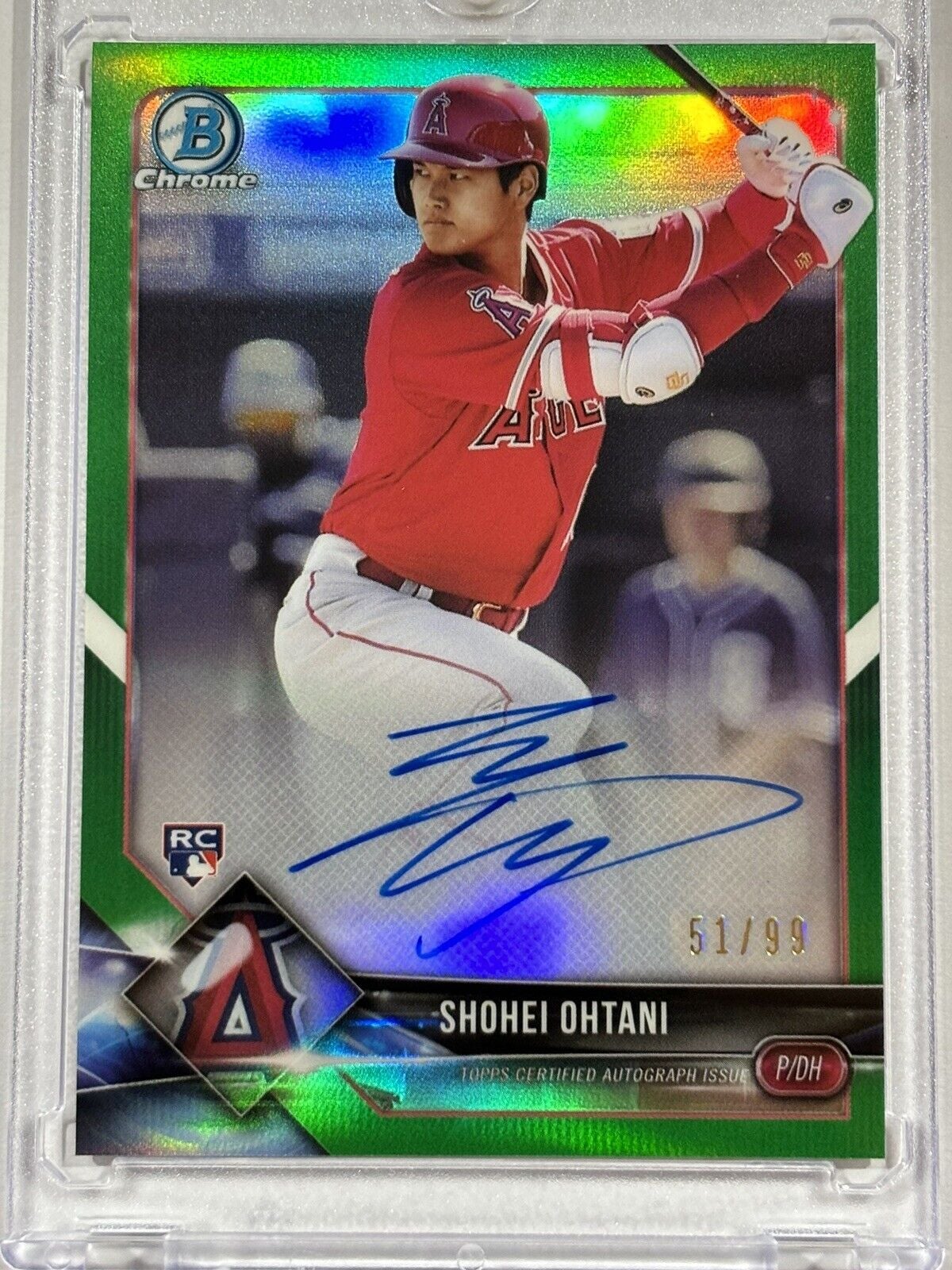 2018 Bowman Chrome Shohei Ohtani Gold Refractor Rookie. 