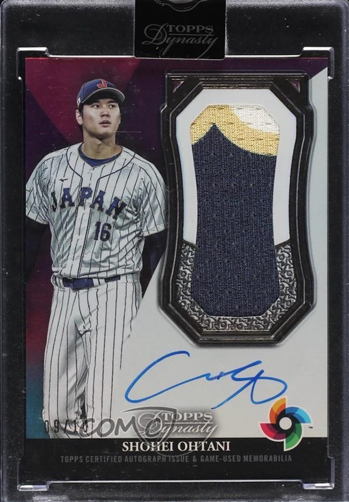 2018 Topps Dynasty Shohei Ohtani Rookie Patch Auto card.