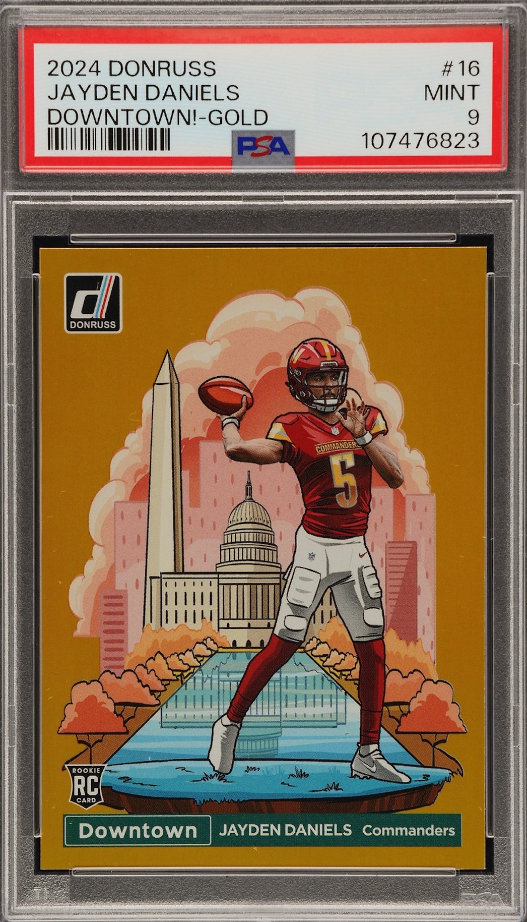 2024 Donruss Jayden Daniels Downtown Gold. 