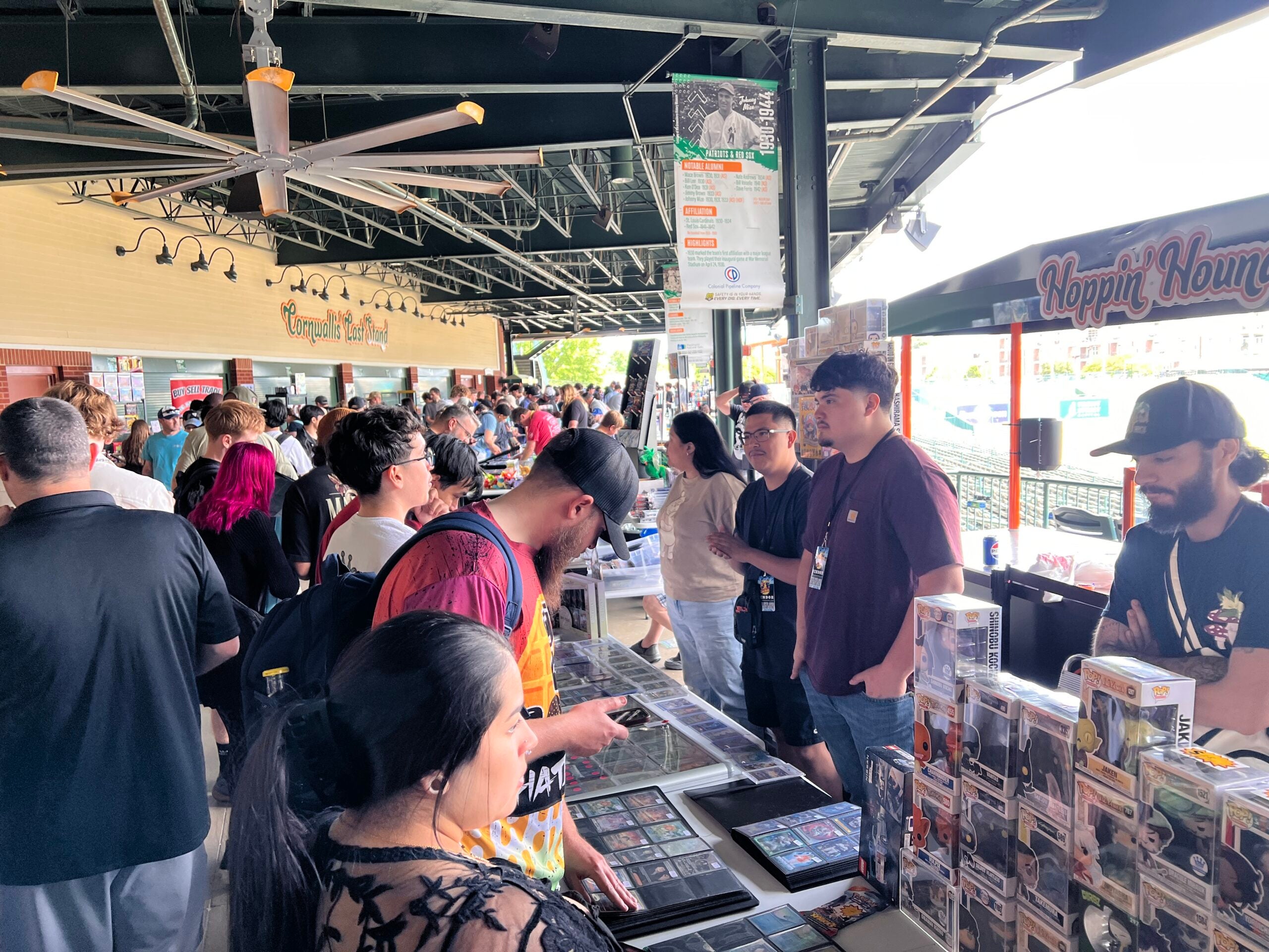 A big crowd shops at the Greensboro Card Show at First National Bank Field in Greensboro, N.C. 