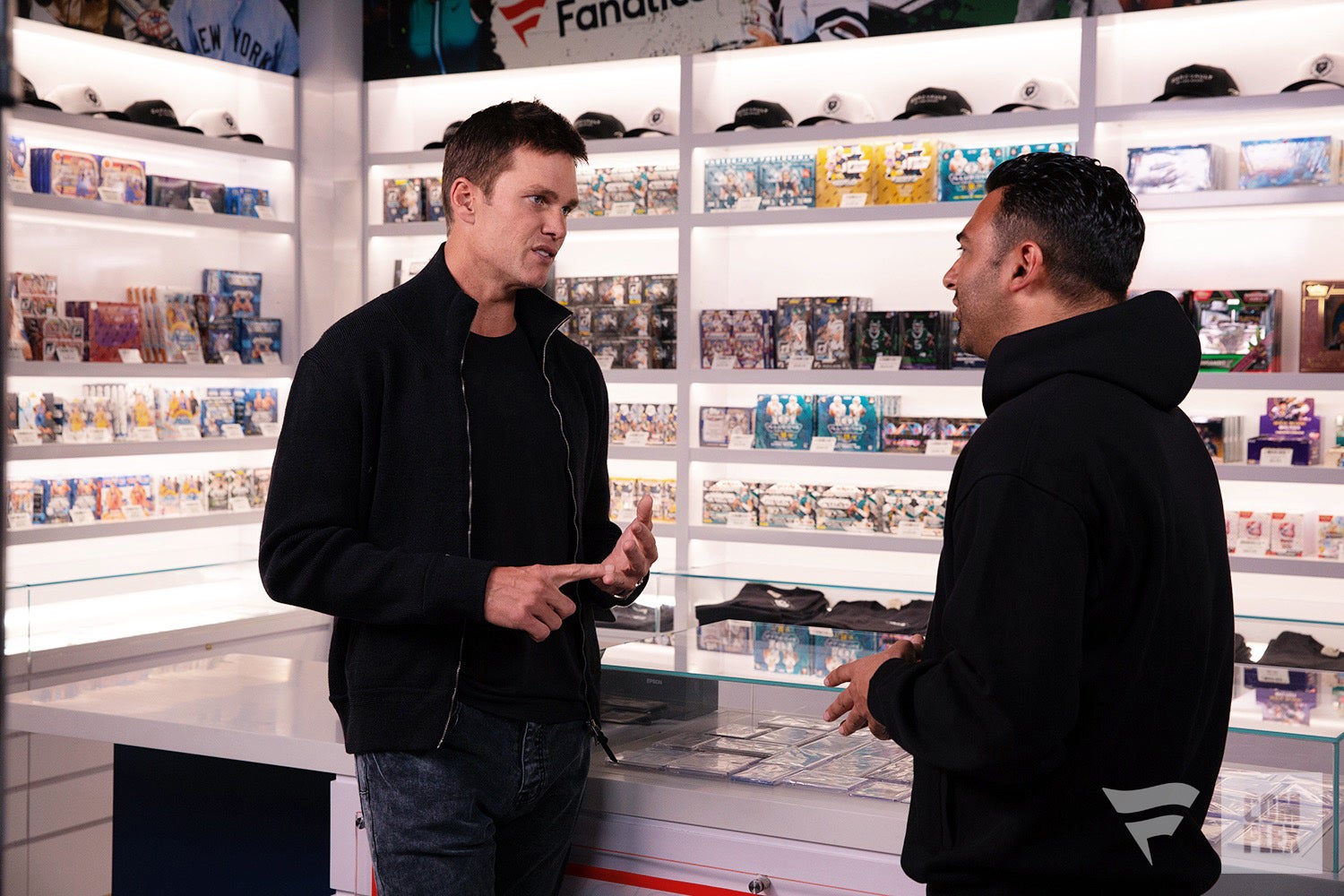 Tom Brady chats with Joe La Puma on episode 1 of “Card Shopping.”