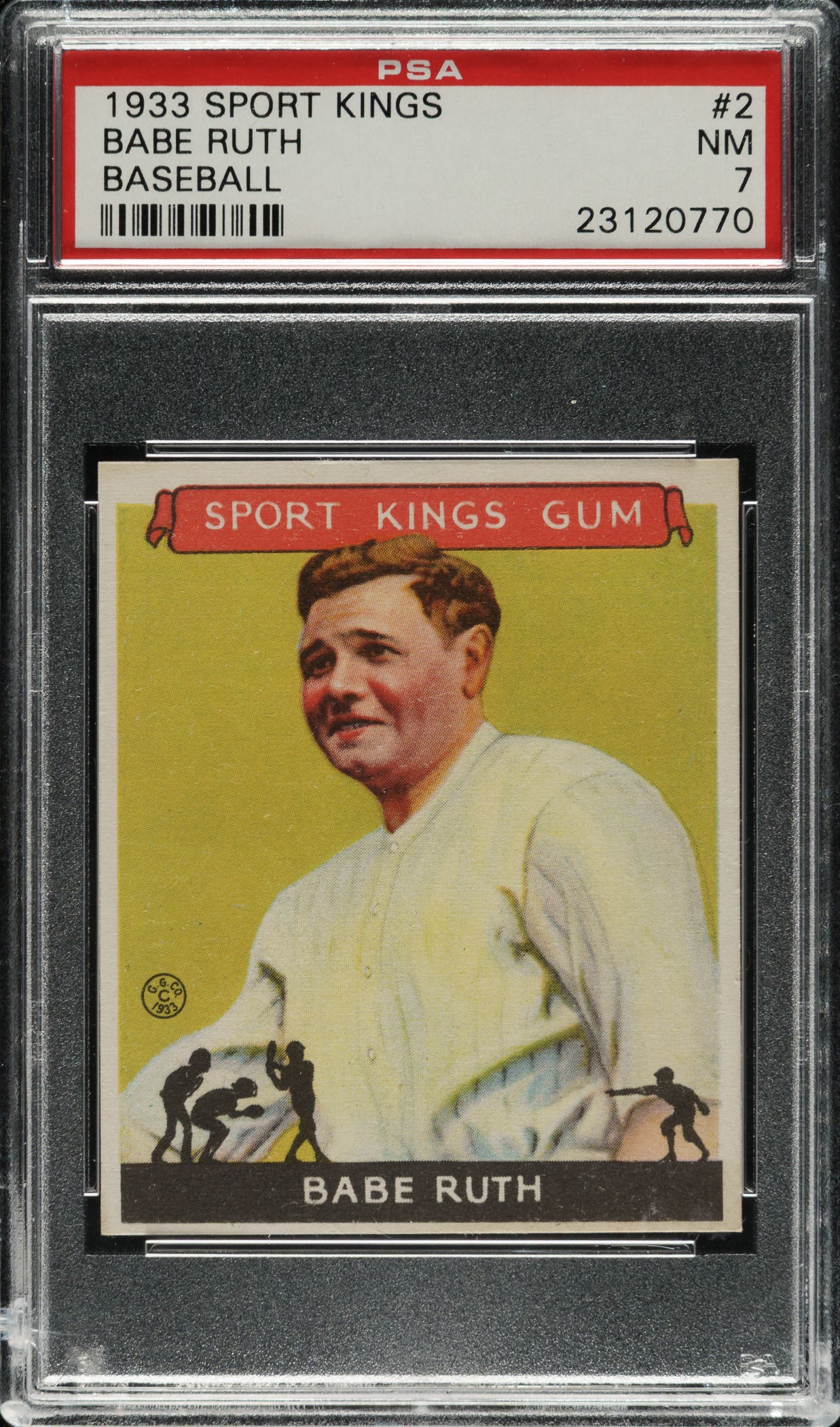 1933 Sport Kings Babe Ruth card.