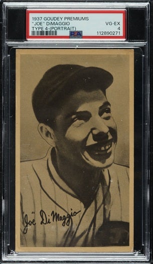 1937 Goudey Premiums Joe DiMaggio Type 4 Portrait. 