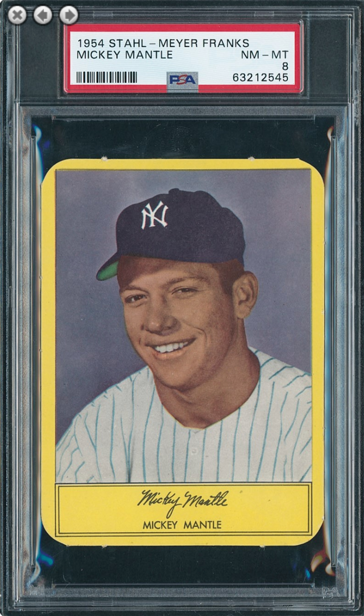 1954 Stahl-Meyer Mickey Mantle card.