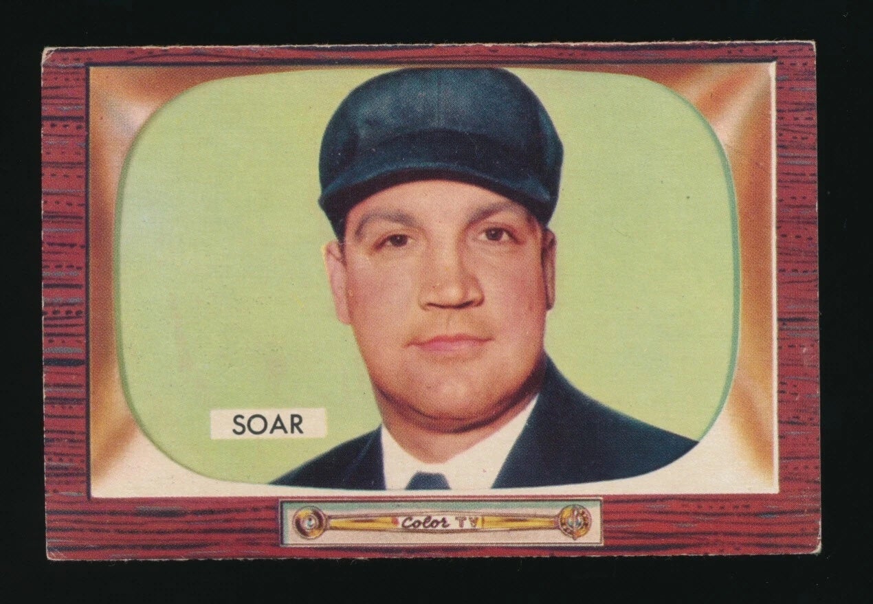 1955 Bowman Hank Soar card. 
