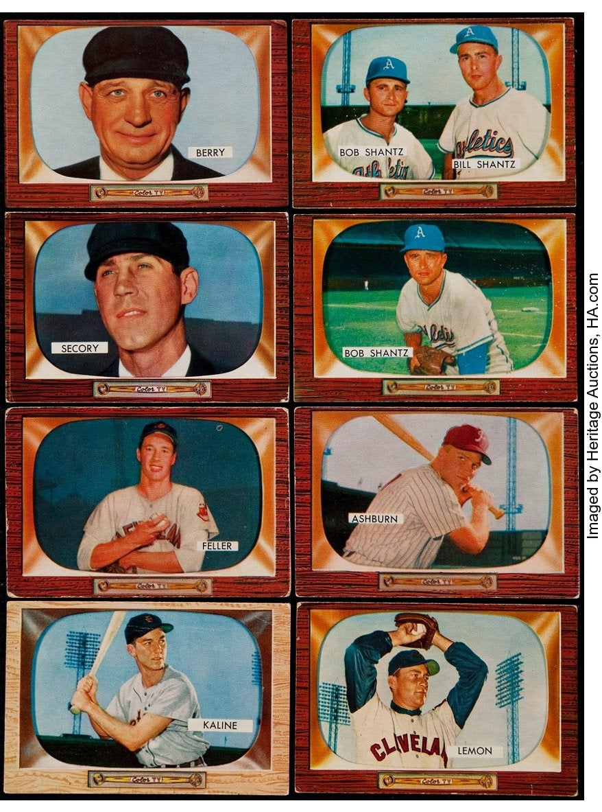 1955 Bowman Baseball set with umpire cards. 