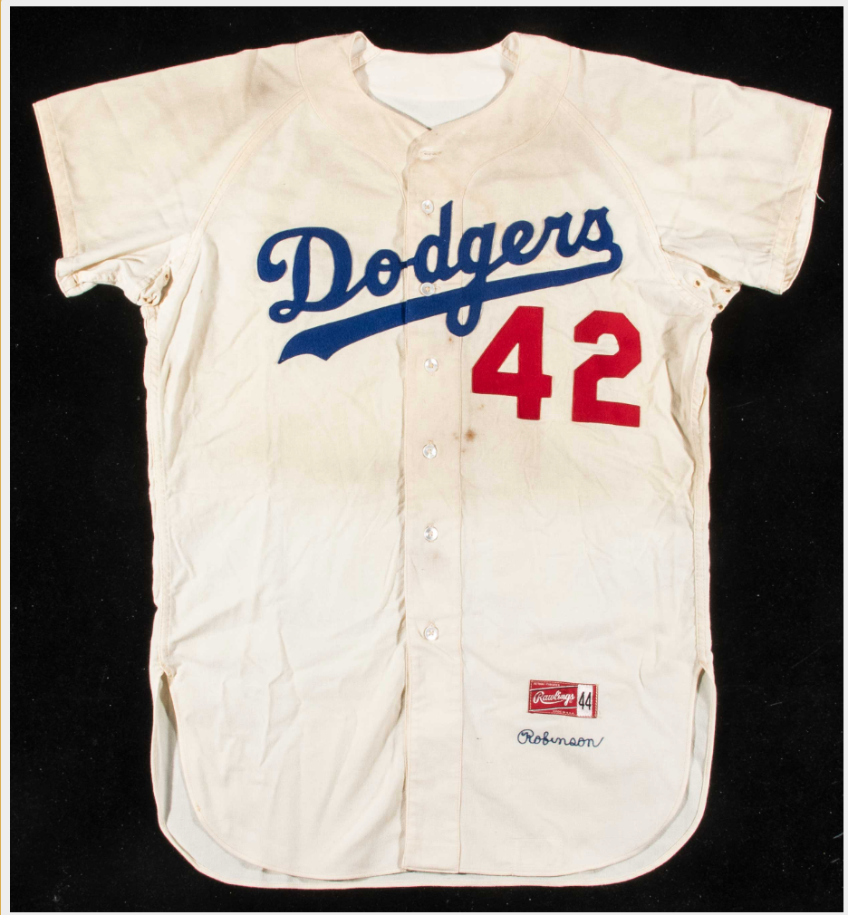 1965 Jackie Robinson Los Angeles Dodgers jersey.