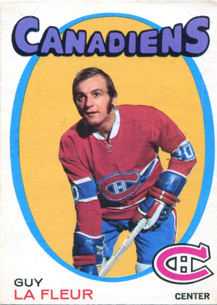 1971-72 O-Pee-Chee #148 Guy Lafleur card. 
