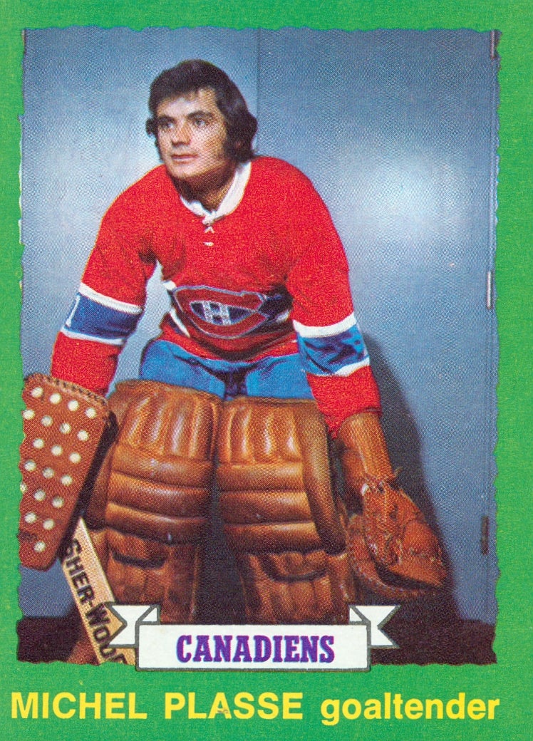 1973-74 O-Pee-Chee #252 Michel Plasse card. 