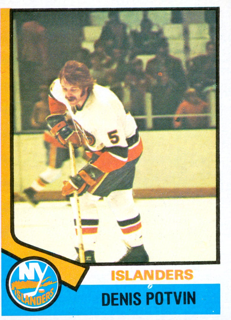 1974-75 Topps #195 Dennis Potvin card. 