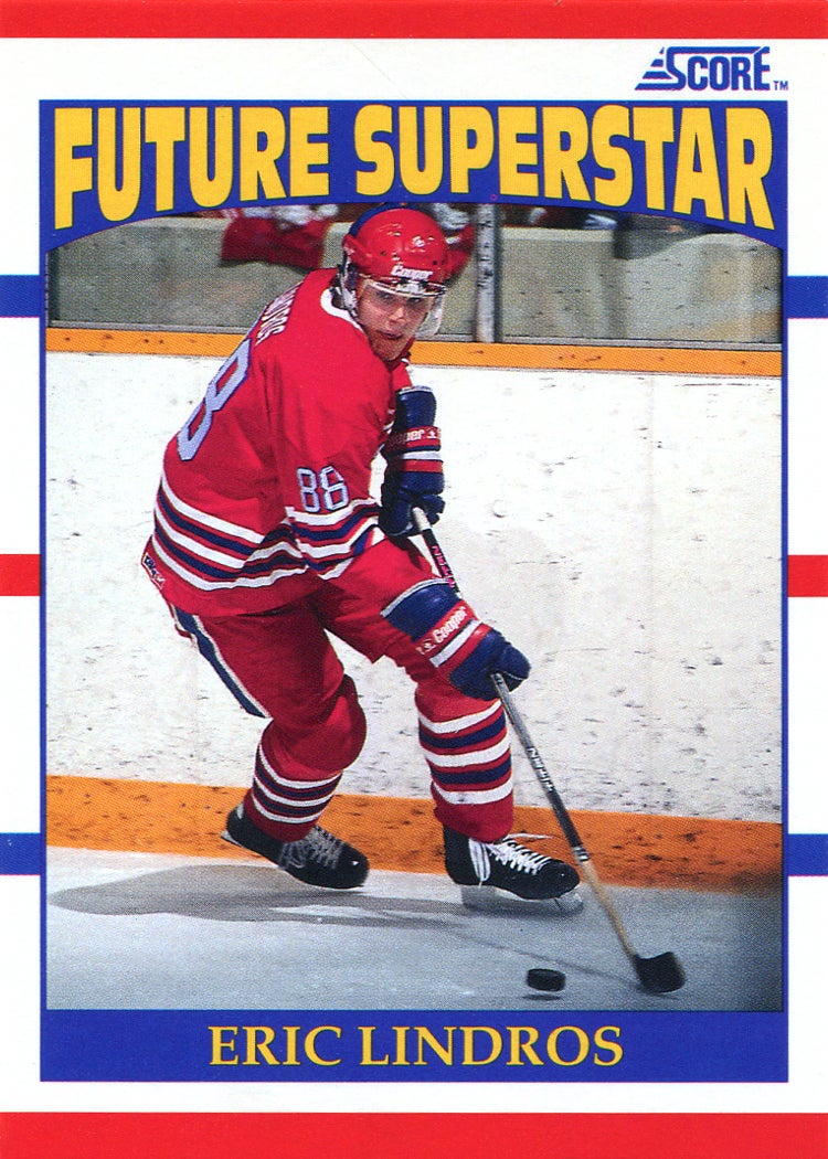 1990-91 Score American #440 Eric Lindros rookie card. 