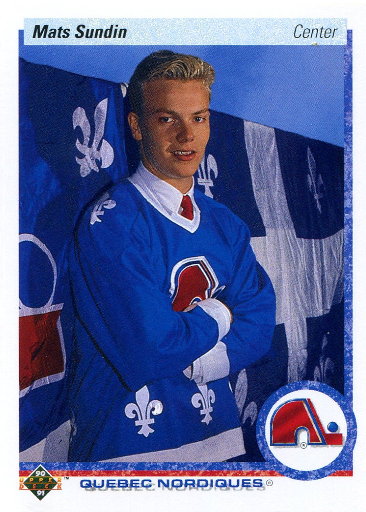 1990-91 Upper Deck #365 Mats Sundin rookie card. 