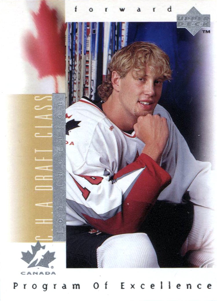 1996-97 Upper Deck #370 Joe Thornton rookie card. 