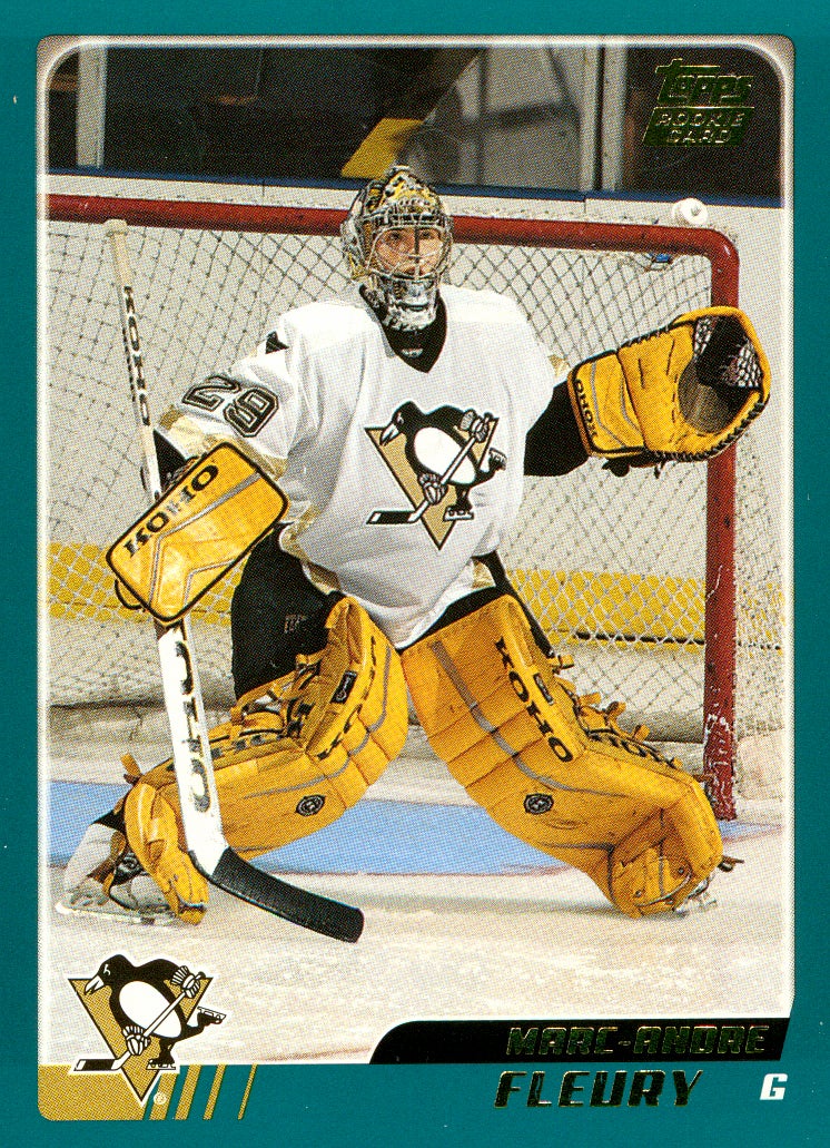 2003-04 Topps Marc-Andre Fleury rookie card. 