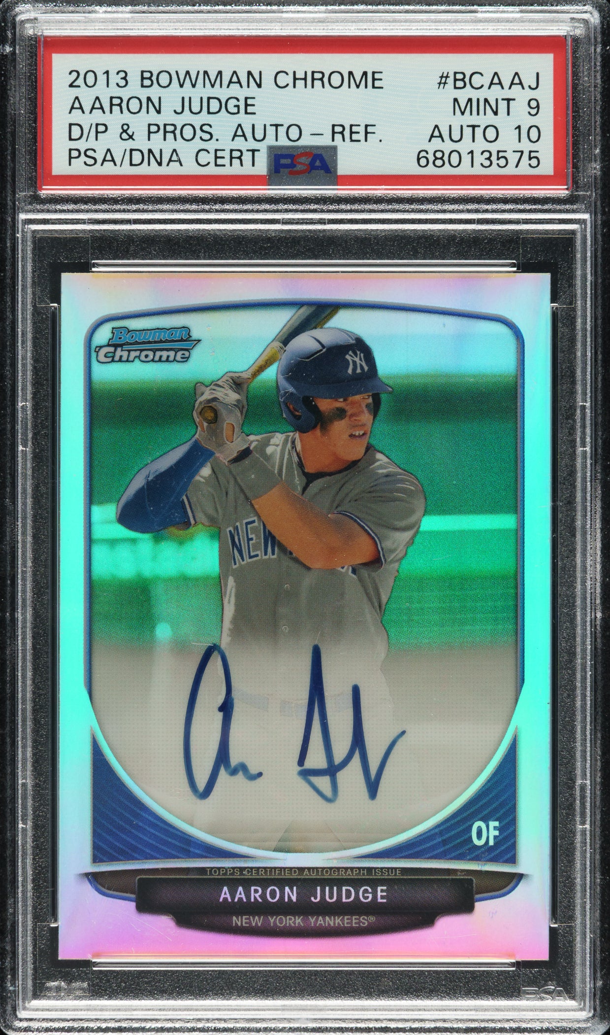 2013 Bowman Chrome Aaron Judge Auto Refractor. 