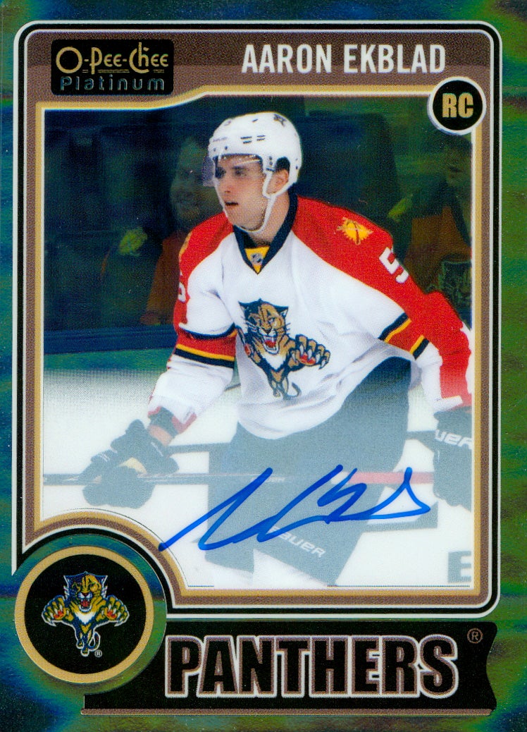 2014-15 OPC Platinum Aaron Ekblad rookie card. 