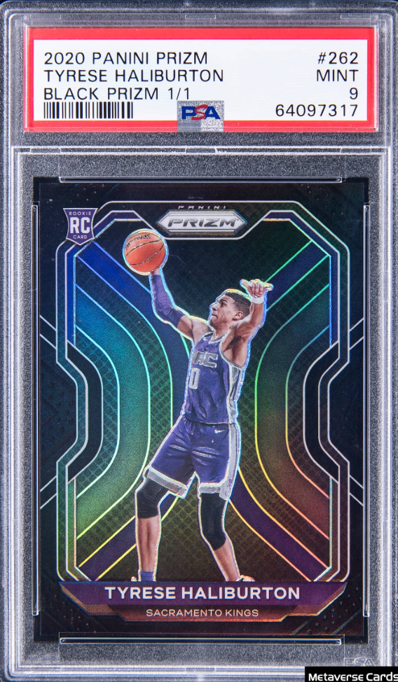 2020 Panini Prizm Tyrese Haliburton rookie card.