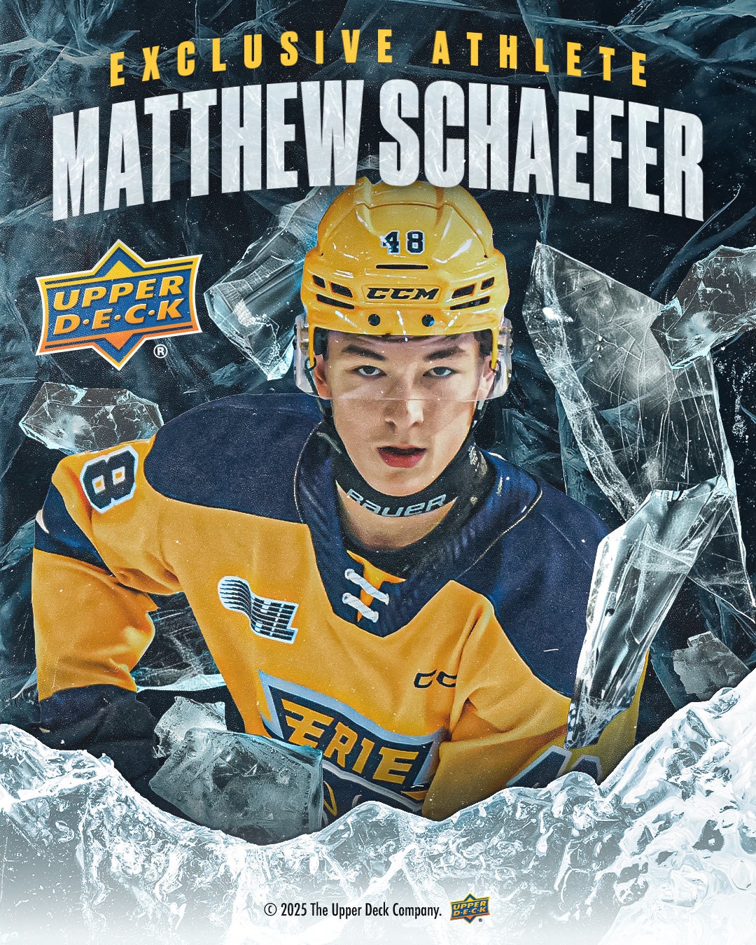 Upper Deck Exclusive Athlete Matthew Schaefer. 