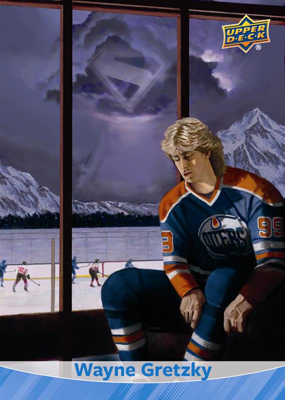 Upper Deck DC-NHL Crossover Superman Wayne Gretzky card. 
