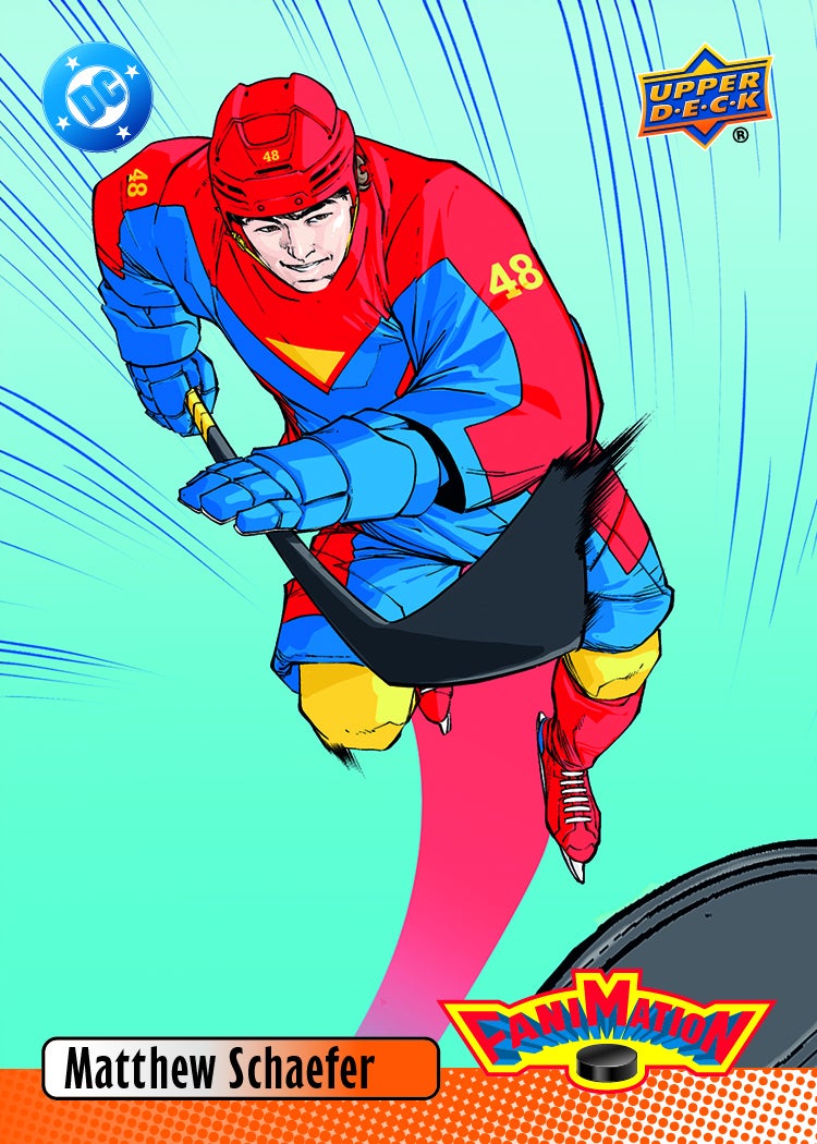 2025 Upper Deck DC Fanimation Crossover Matthew Schaefer card. 