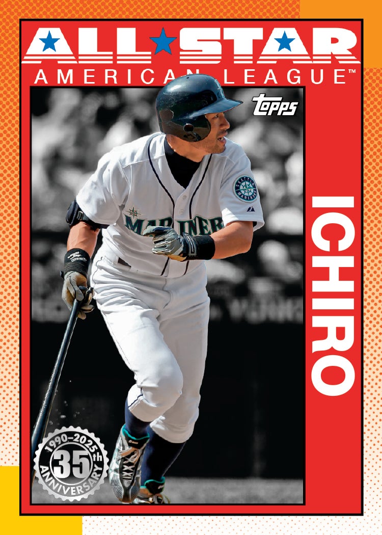 2025 Topps Baseball Series Ichiro Suzuki 1990 35th Anniversary card. 